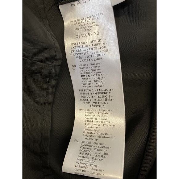 HACHE Womens Black Drawstring Garterized V-neck Midi Casual Dress Size 40 US 4 - Picture 10 of 11